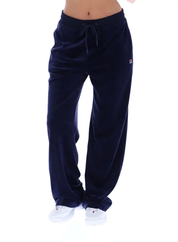 Pantaloni da casa Fila Isabella a gamba larga blu navy