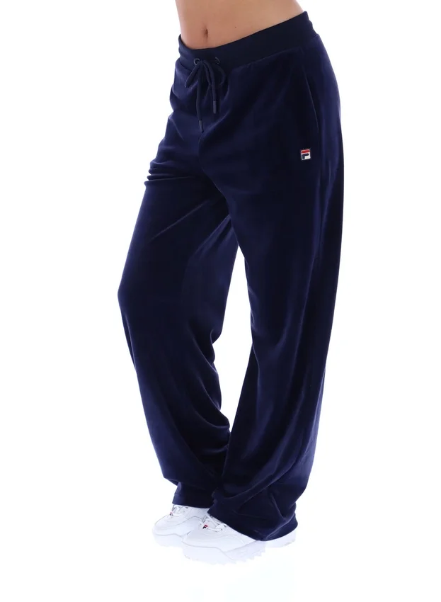 Pantaloni da casa Fila Isabella a gamba larga blu navy