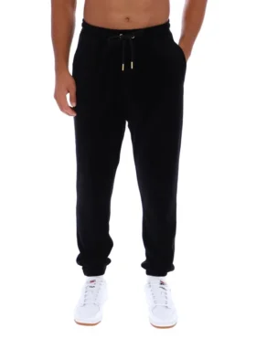 Pantaloni da ginnastica in velluto Eddie neri