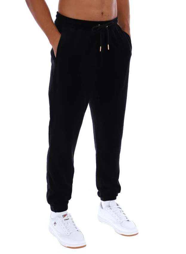 Pantaloni da ginnastica in velluto Eddie neri