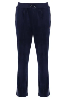 Pantaloni da jogging Fila in velluto Fio blu navy a gamba dritta