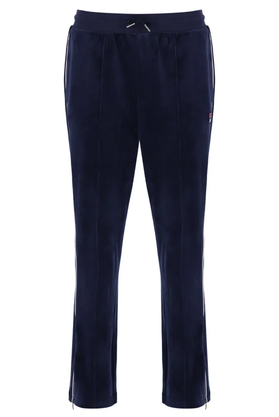 Pantaloni da jogging Fila in velluto Fio blu navy a gamba dritta