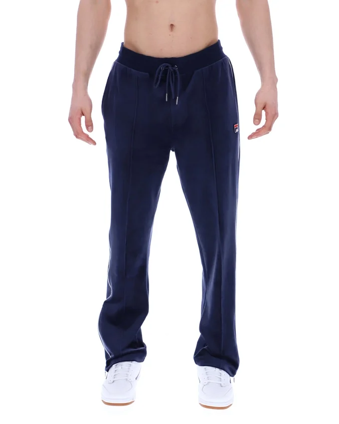 Pantaloni da jogging Fila in velluto Fio blu navy a gamba dritta