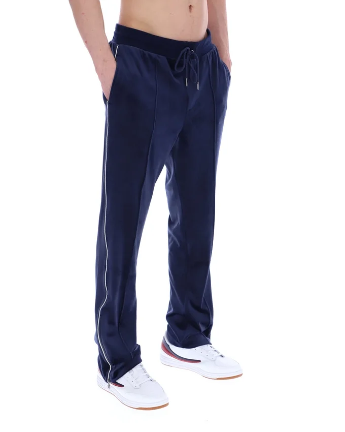 Pantaloni da jogging Fila in velluto Fio blu navy a gamba dritta