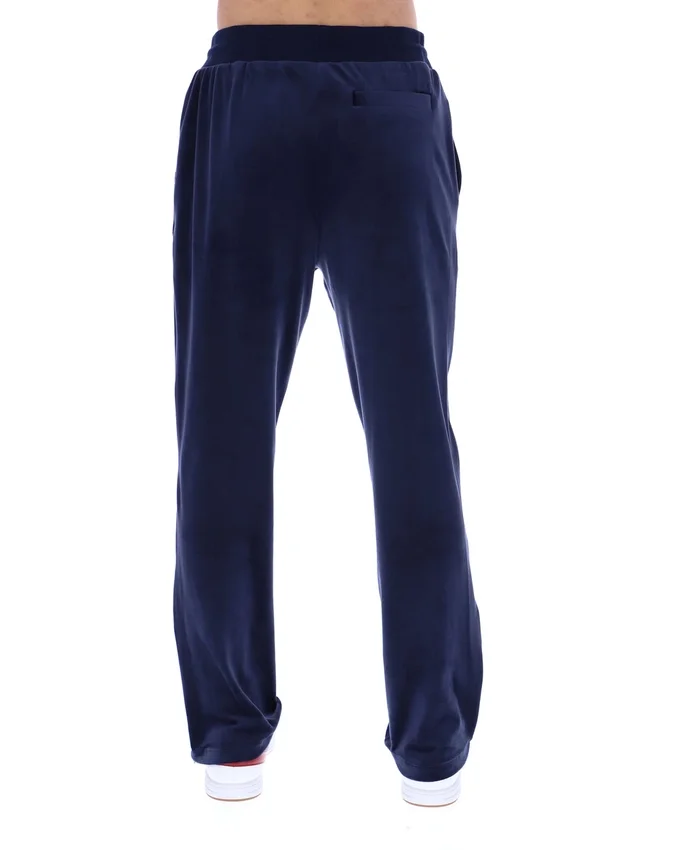 Pantaloni da jogging Fila in velluto Fio blu navy a gamba dritta