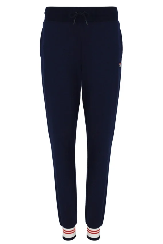 Pantaloni da jogging Fila Jianna con risvolto, blu navy