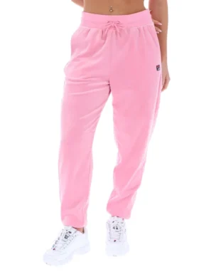 Pantaloni da jogging Justina con risvolto in rosa prismatico
