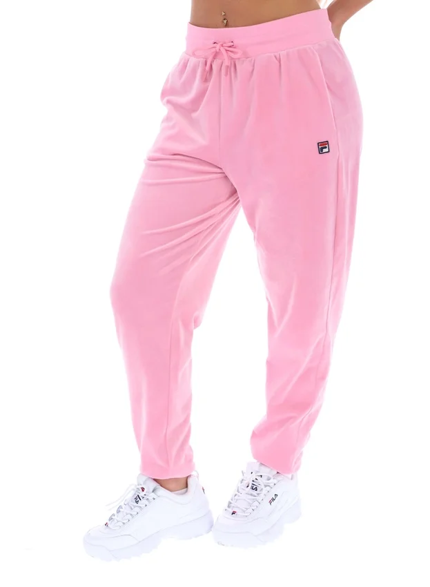Pantaloni da jogging Justina con risvolto in rosa prismatico