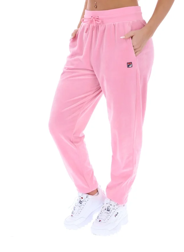 Pantaloni da jogging Justina con risvolto in rosa prismatico