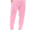 Pantaloni da jogging Justina con risvolto in rosa prismatico