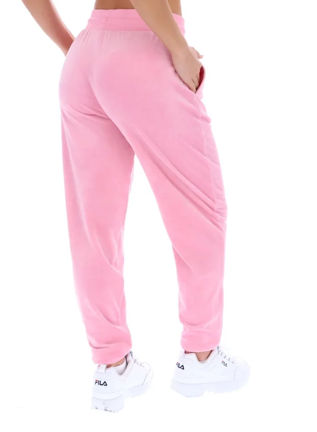 Pantaloni da jogging Justina con risvolto in rosa prismatico