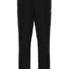 Pantaloni da jogging Tavis neri a gamba dritta con cuciture a contrasto