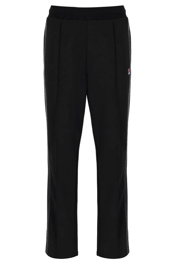 Pantaloni da jogging Tavis neri a gamba dritta con cuciture a contrasto