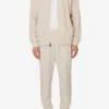 Pantaloni da tennis in tessuto intrecciato beige per la Court