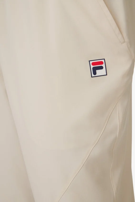 Pantaloni da tennis in tessuto intrecciato beige per la Court
