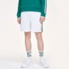 Pantaloni da tennis laterali traspiranti in tessuto a cinque vie da uomo, bianchi