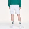 Pantaloni da tennis laterali traspiranti in tessuto a cinque vie da uomo, bianchi