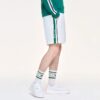 Pantaloni da tennis laterali traspiranti in tessuto a cinque vie da uomo, bianchi