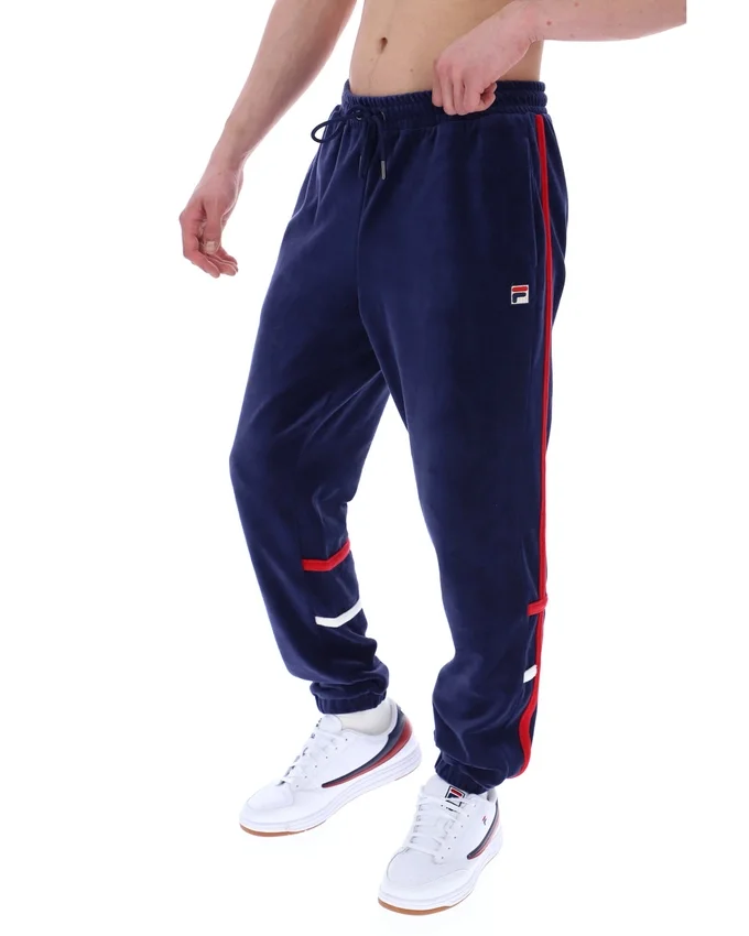 Pantaloni da tuta Fila Otello con inserti a contrasto in blu navy