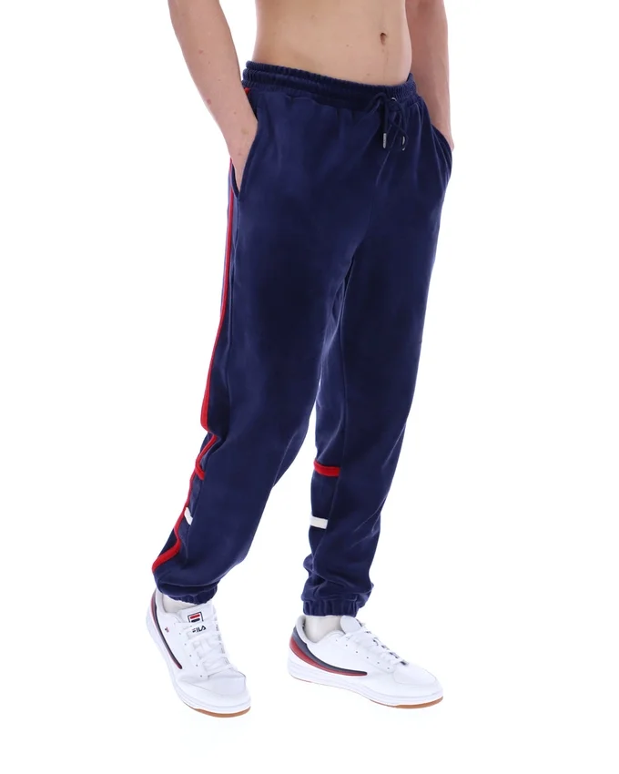 Pantaloni da tuta Fila Otello con inserti a contrasto in blu navy
