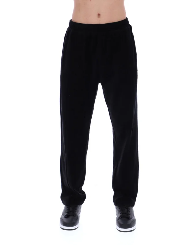 Pantaloni da tuta in velluto nero Lorrie