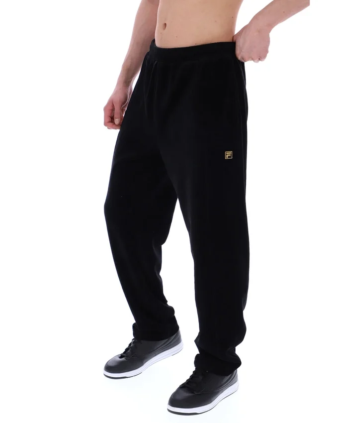 Pantaloni da tuta in velluto nero Lorrie