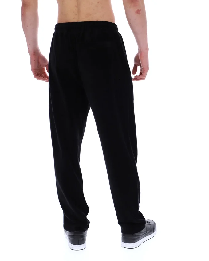 Pantaloni da tuta in velluto nero Lorrie