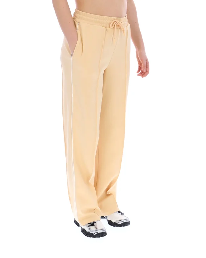 Pantaloni da tuta Marina a gamba larga in beige classico