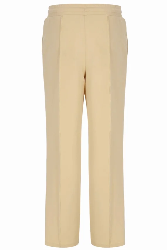 Pantaloni da tuta Marina a gamba larga in beige classico