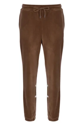 Pantaloni da tuta Otello con inserti a contrasto color Cappuccino