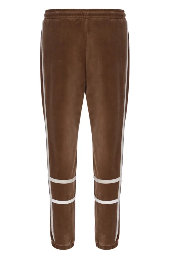 Pantaloni da tuta Otello con inserti a contrasto color Cappuccino