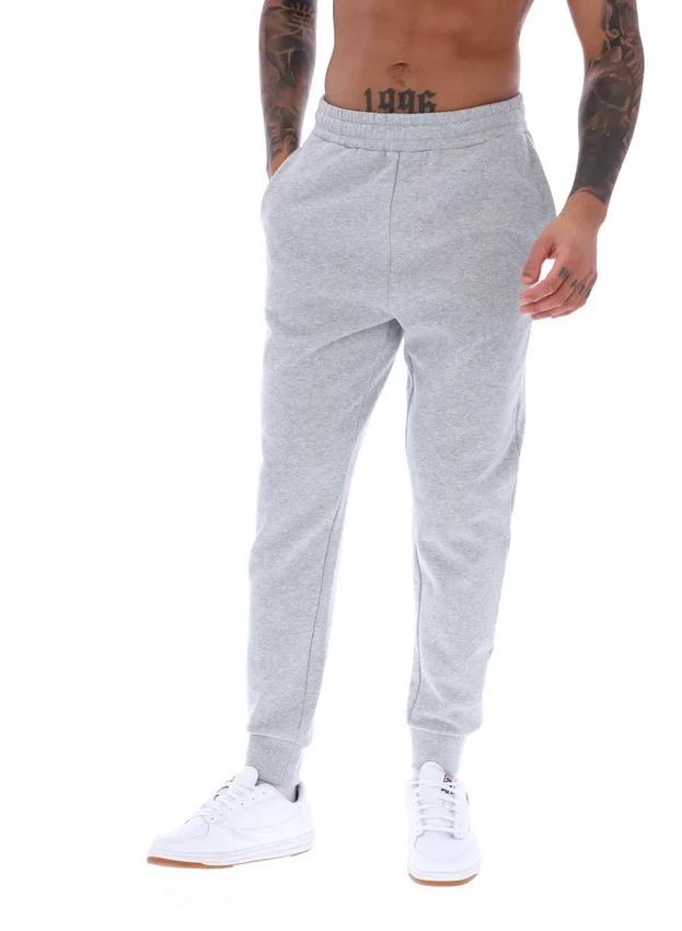 Pantaloni da tuta Visconti con polsini a punta, grigio melange