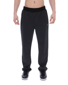 Pantaloni Edward a spina di pesce neri