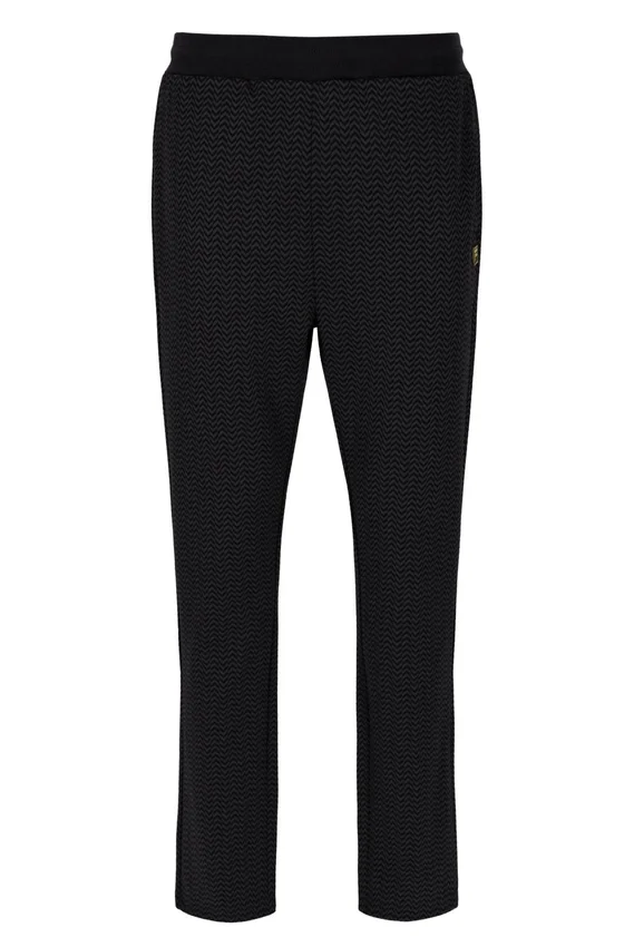 Pantaloni Edward a spina di pesce neri
