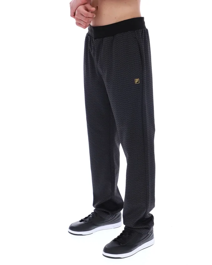 Pantaloni Edward a spina di pesce neri
