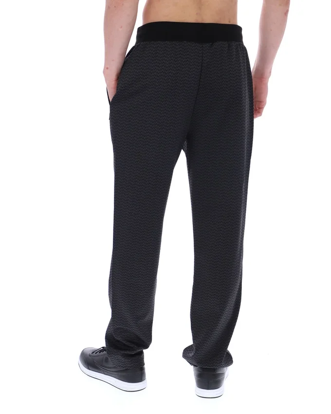 Pantaloni Edward a spina di pesce neri
