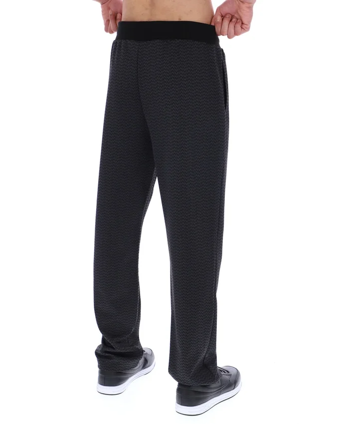 Pantaloni Edward a spina di pesce neri
