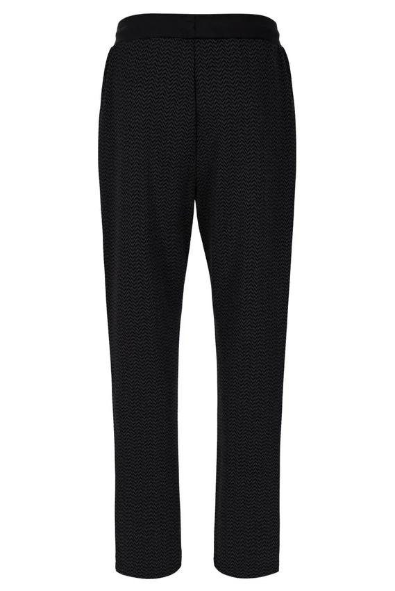 Pantaloni Edward a spina di pesce neri