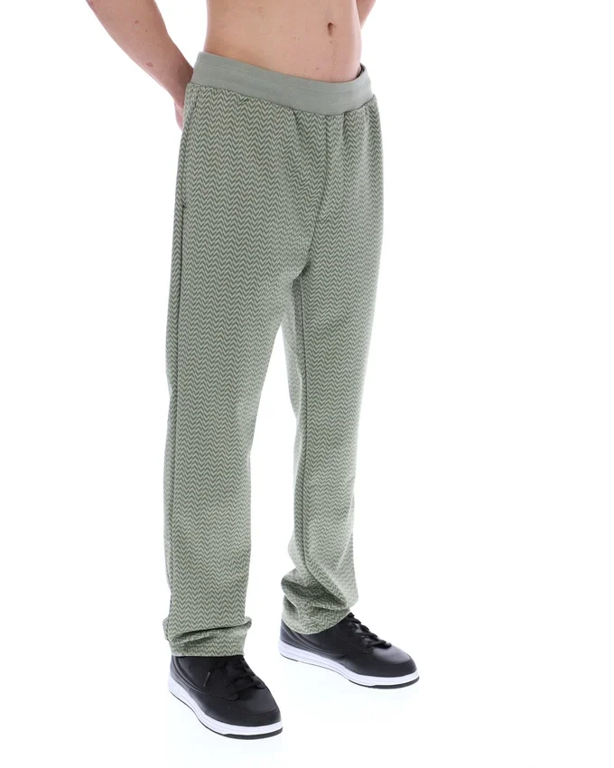 Pantaloni Edward Herringbone color schiuma di mare