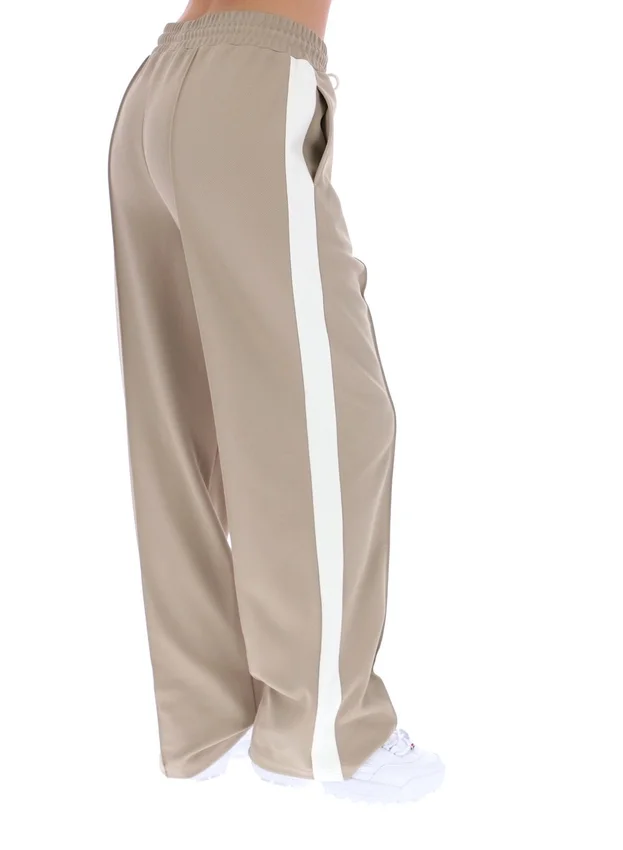 Pantaloni eleganti a gamba dritta Chiara beige
