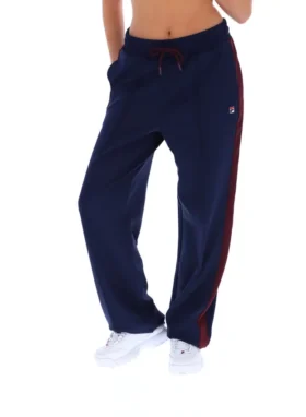 Pantaloni eleganti a gamba dritta Fila Chiara blu navy