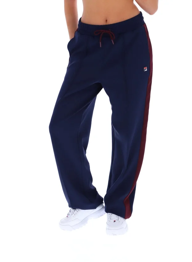 Pantaloni eleganti a gamba dritta Fila Chiara blu navy