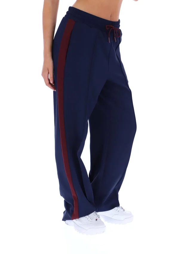 Pantaloni eleganti a gamba dritta Fila Chiara blu navy