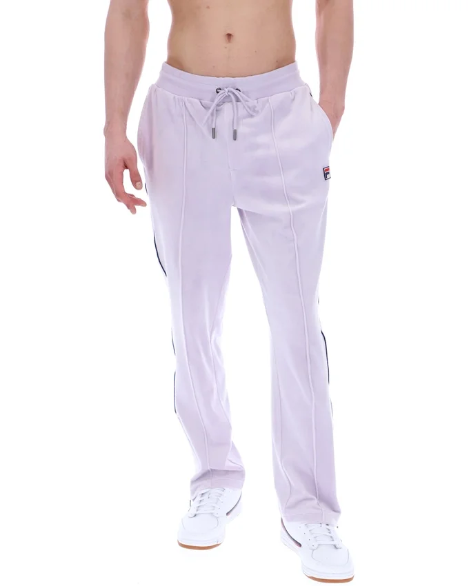 Pantaloni jogger a gamba dritta in velluto Fio color Misty Lilac