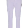Pantaloni jogger a gamba dritta in velluto Fio color Misty Lilac