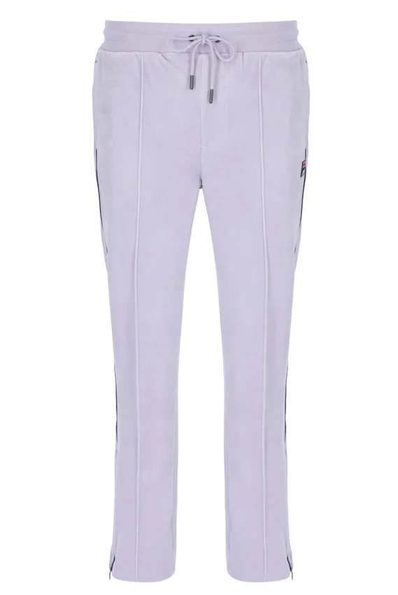 Pantaloni jogger a gamba dritta in velluto Fio color Misty Lilac