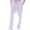 Pantaloni jogger a gamba dritta in velluto Fio color Misty Lilac
