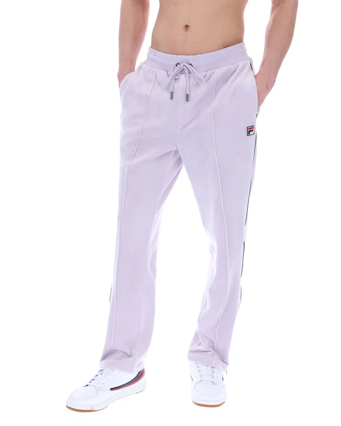 Pantaloni jogger a gamba dritta in velluto Fio color Misty Lilac
