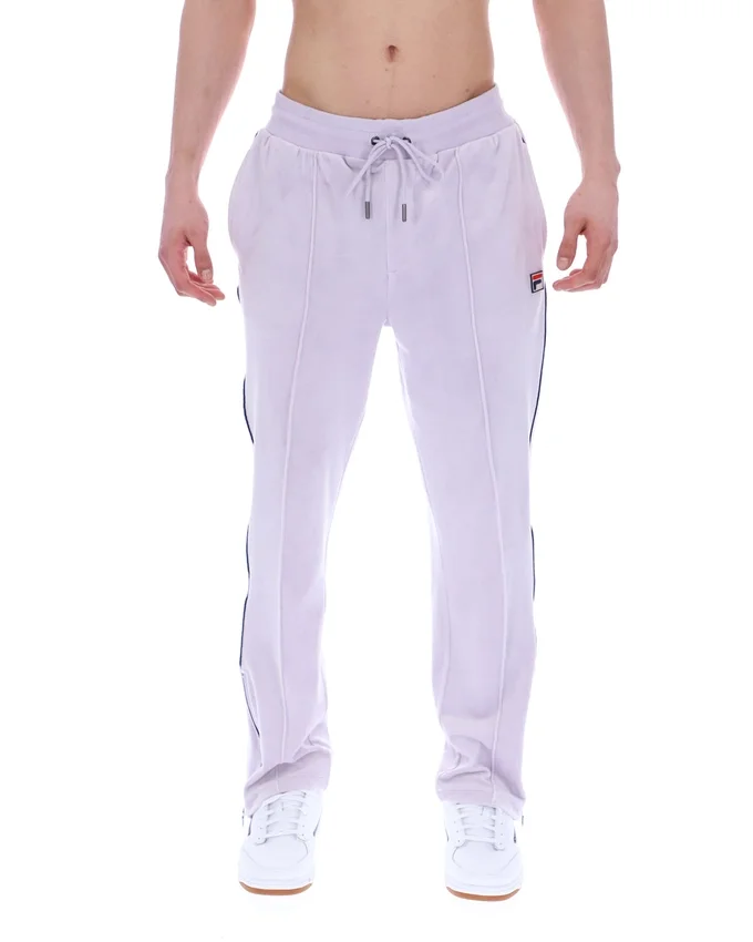 Pantaloni jogger a gamba dritta in velluto Fio color Misty Lilac