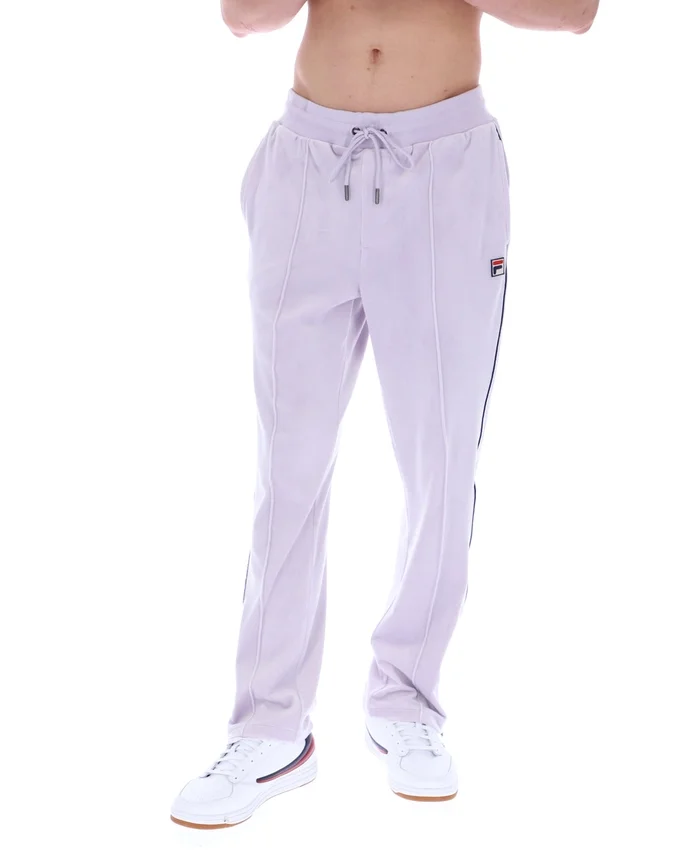 Pantaloni jogger a gamba dritta in velluto Fio color Misty Lilac